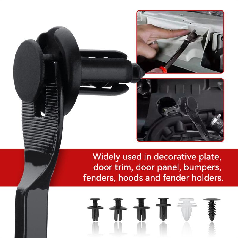 100pcs Universal Car Bumper Body Clips Door Panel Clips Fastener Fender Push Pin gallery