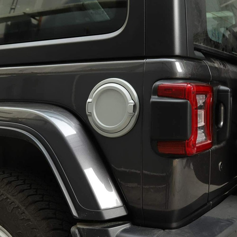 Silver Door Filler Gas Cap Cover Fuel Tank for 2018+ Jeep Wrangler JL JLU Metal gallery