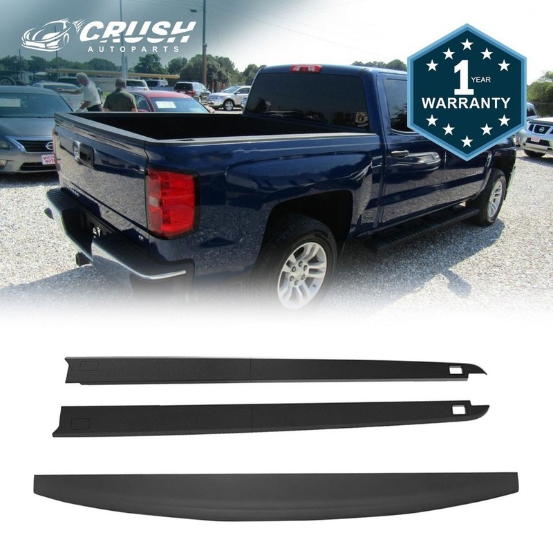 For 2009–2018 Ram 1500 Crew Cab 5’7″ ONLY Rear Bed Rail Cap Molding LH RH Set