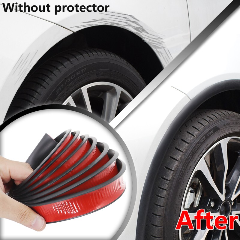 10' Extra Wide Arches Fender Flares Wheel Eyebrow Trim Strip Arch Lip Protector; gallery