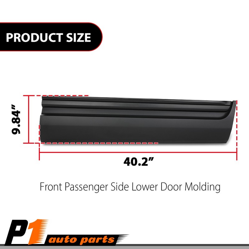 Fit For 11-15 Ford Explorer Front Passenger Side Lower Door Molding matte black gallery