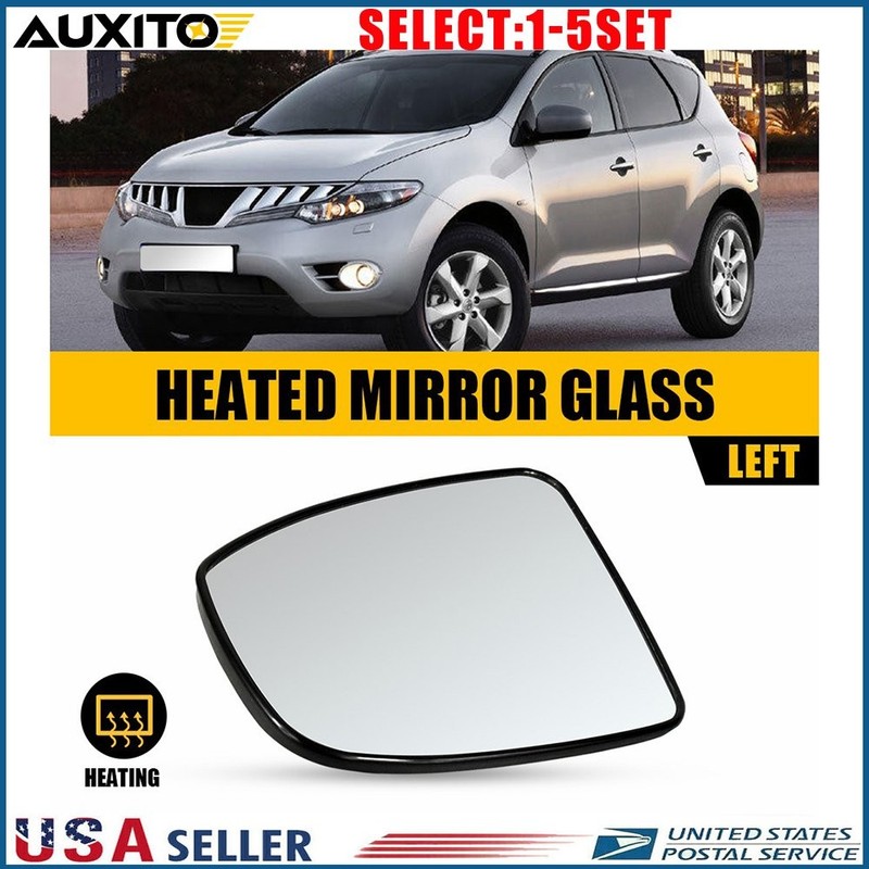 Left Hand Side View Heated Mirror Glass for Nissan Murano 2009-2014 1-5X