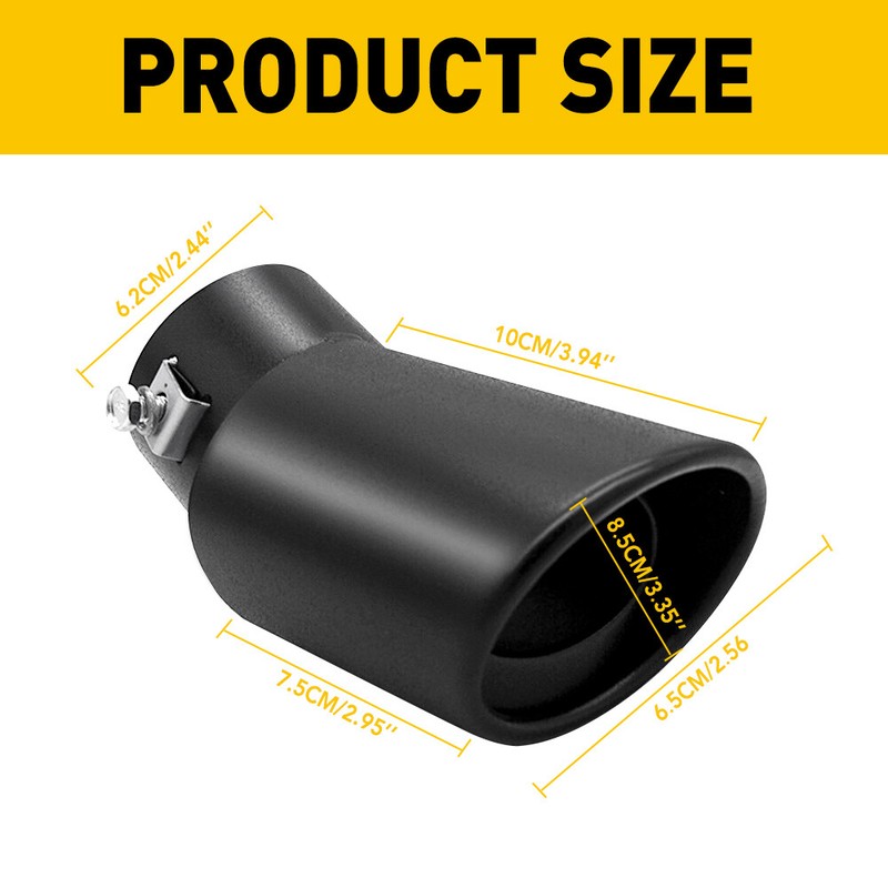 Car Exhaust Tip Muffler Pipe Bend 62mm 304 Stainless Steel gallery