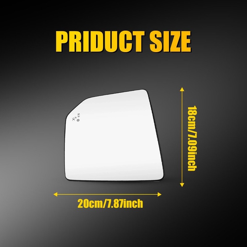 LH Driver Side Mirror Glass Heated w/ Blind Spot For 15-20 F150 Ford Pickup 1~10 gallery