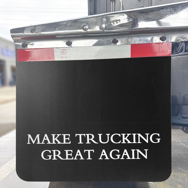 Pair Semi Truck Trailer Pickup 24x24" HDPE Mud Flaps Splash Guards Reflectors gallery