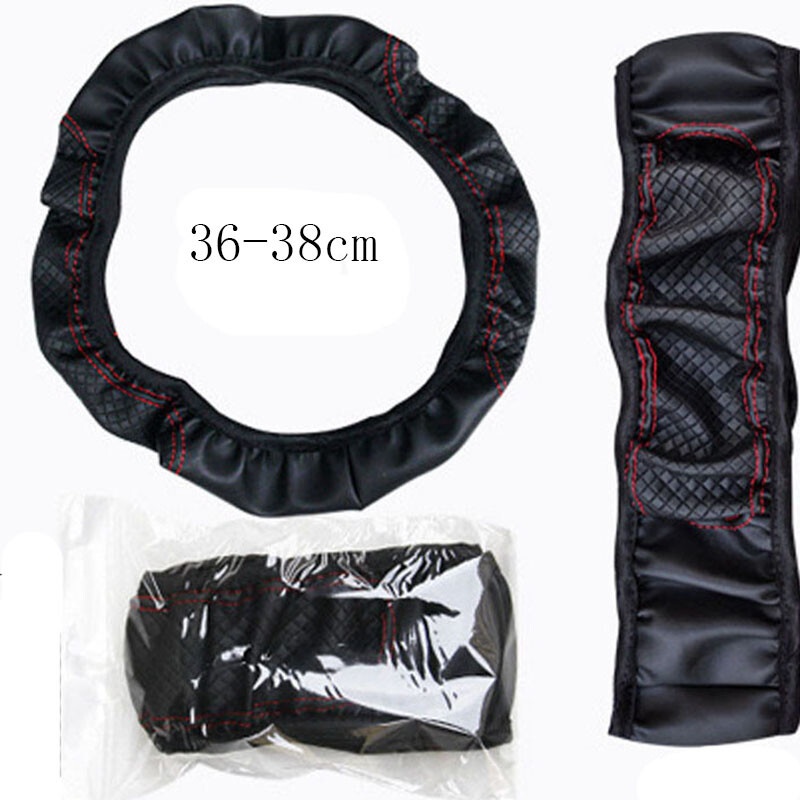 Car Steering Wheel Cover,15/37-38CM Black Universal Microfiber Leather Covers gallery