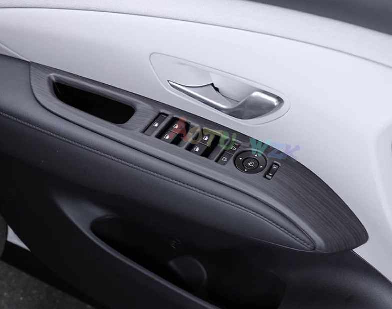 For 2025-2026 Hyundai Tucson Wood Grain ABS Glass Panel Armrest Cover Trim set gallery
