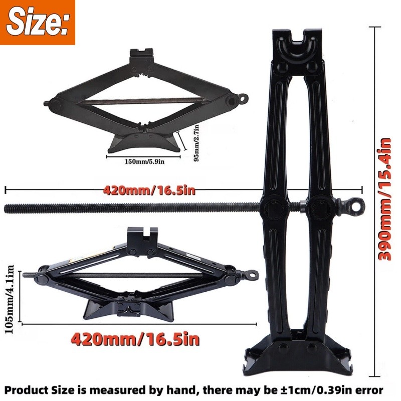 2 TON Car Scissor Jack Handle Crank Tool Car Van Truck W/Tire Wheel Lug Wrench gallery