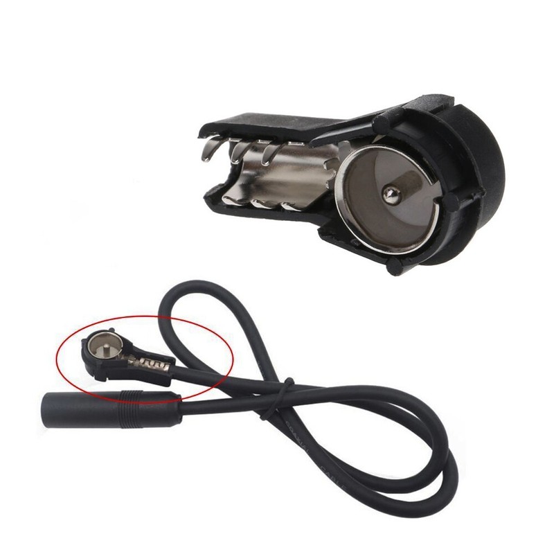 2x Car Aerial Antenna DIN to ISO Male Coax Adaptor Connector for FM AM Car Radio