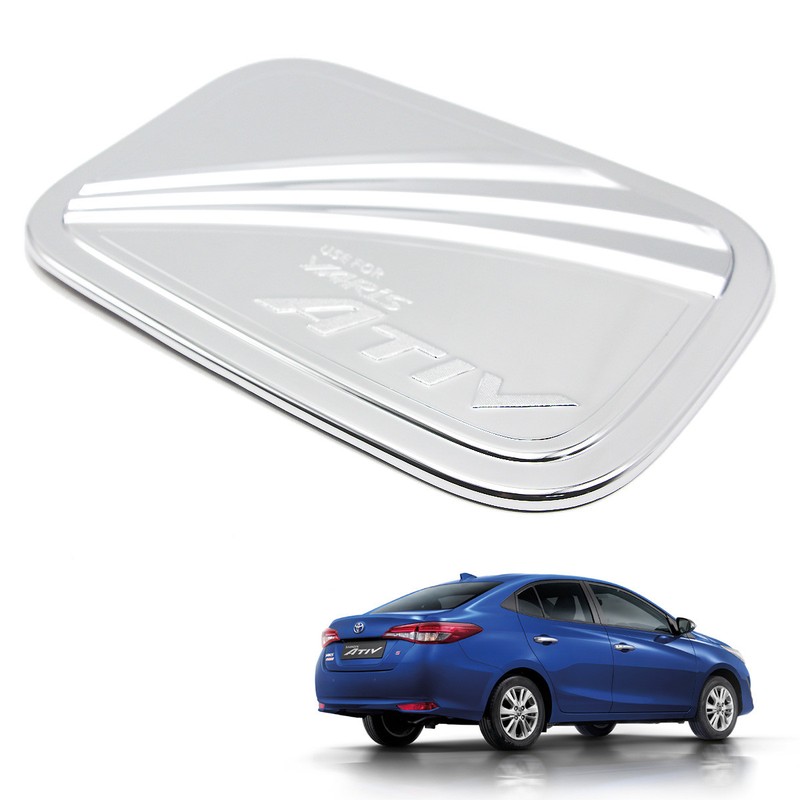 Tank Fuel Oil Cap Cover Chrome V1 Trim 1 Pc Fits Toyota Yari Ativ 4 Dr 2017 – 18