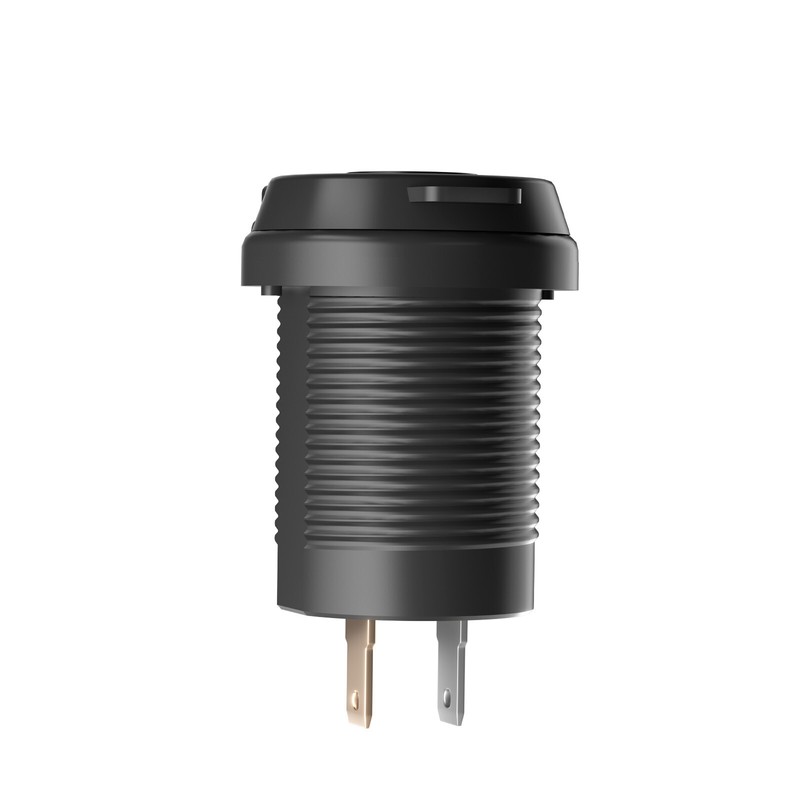 12V-24V Dual USB Type C Car Fast Charger Power Socket Outlet With Spring Cover gallery