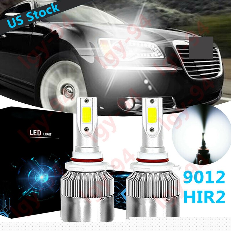 9012 LED Headlight Bulb 6000K White 110W 8000LM For Chrysler 300 2011 2013-2014