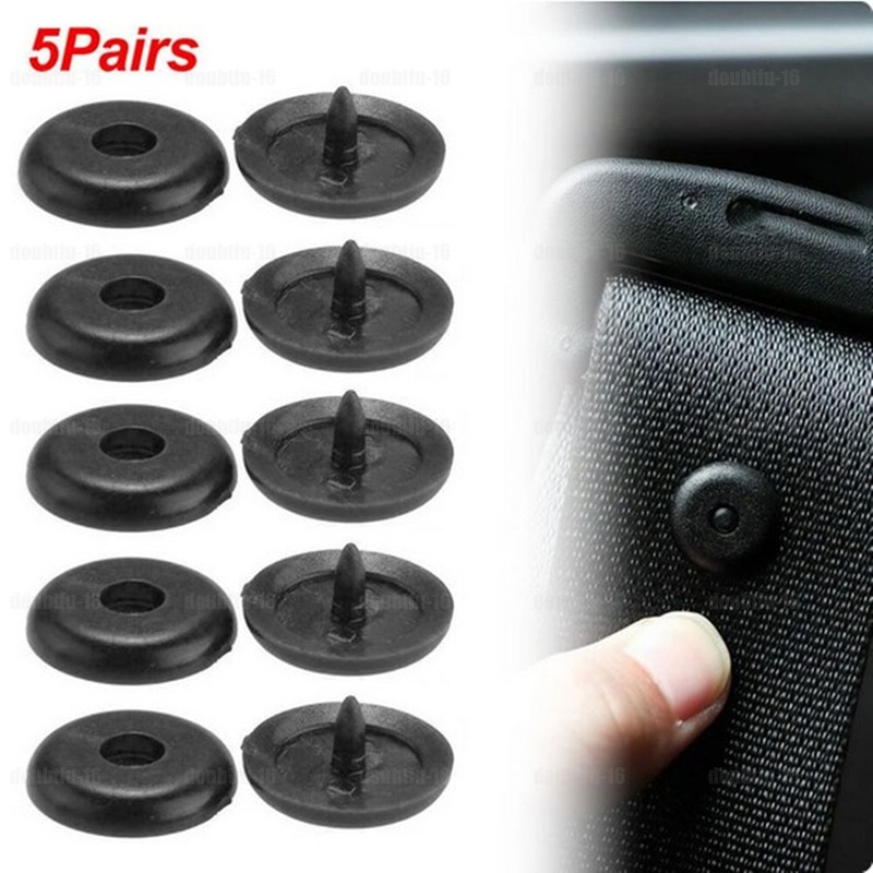 5 Pair Car Clips Seat Belt Stopper Buckle Holder Fasteners Stop Button Universal