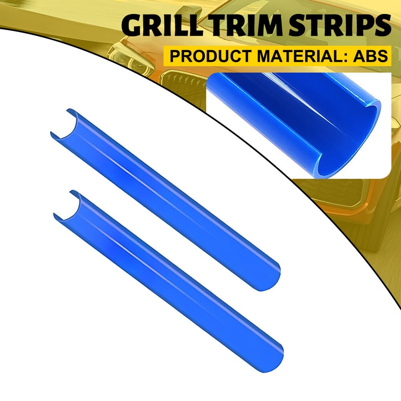 2pcs Blue Car Front V Brace Grille Trim Strip Cover for BMW G01 G02 G05 X3/X4/X5