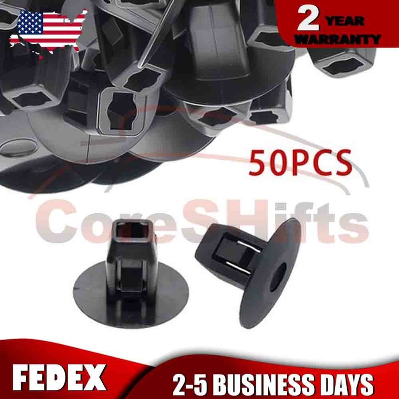 50PCS For Honda Acura Fender Apron Grommet Nut Clips Black 90682-SEA-003 963572D