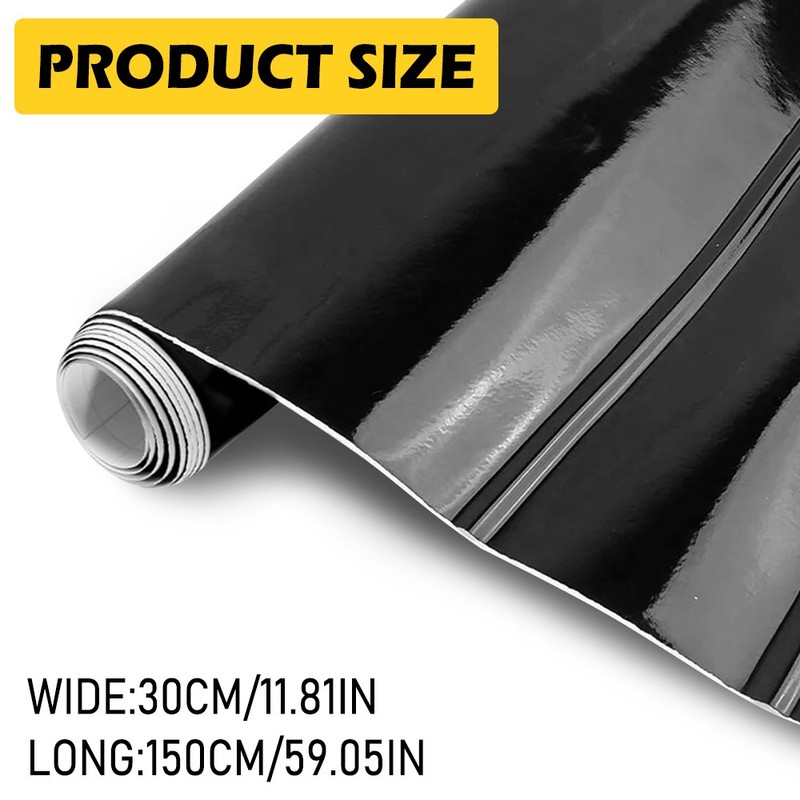 12" x 60" Super Gloss Black Vinyl Film Wrap Sticker Air Bubble Free 1ft x 5ft gallery