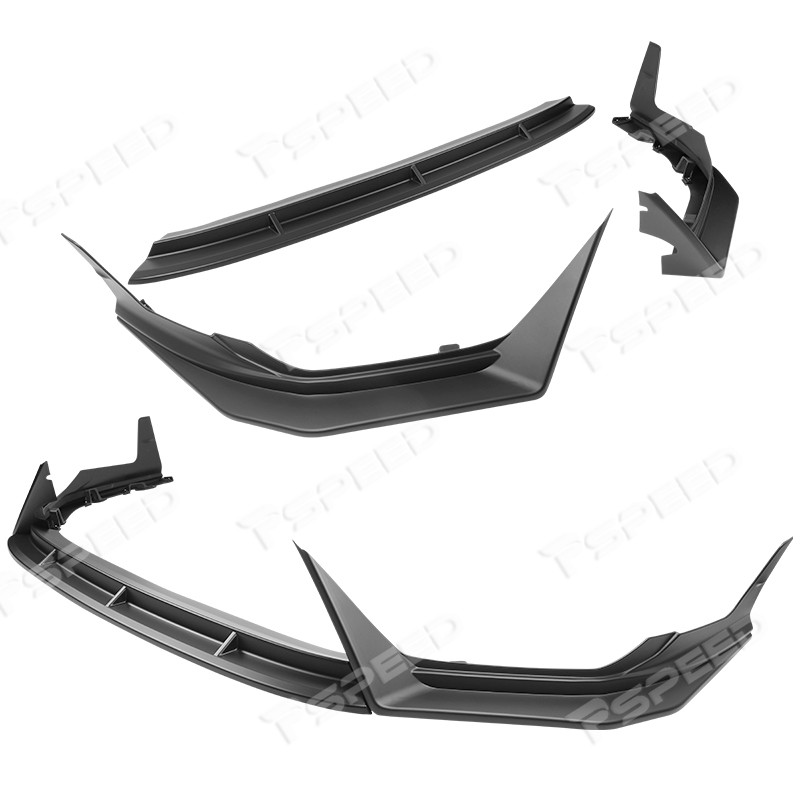 Matte Black Car Front Bumper Spoiler Lip Trim For Subaru WRX CS-Style 2022-2025 gallery