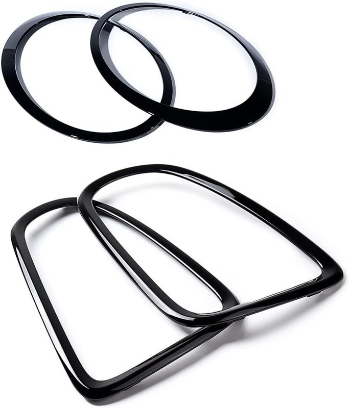 For 2007-2013 Mini Cooper R56 R57 R58 R59 Headlight Tail Light Trim Ring Black gallery