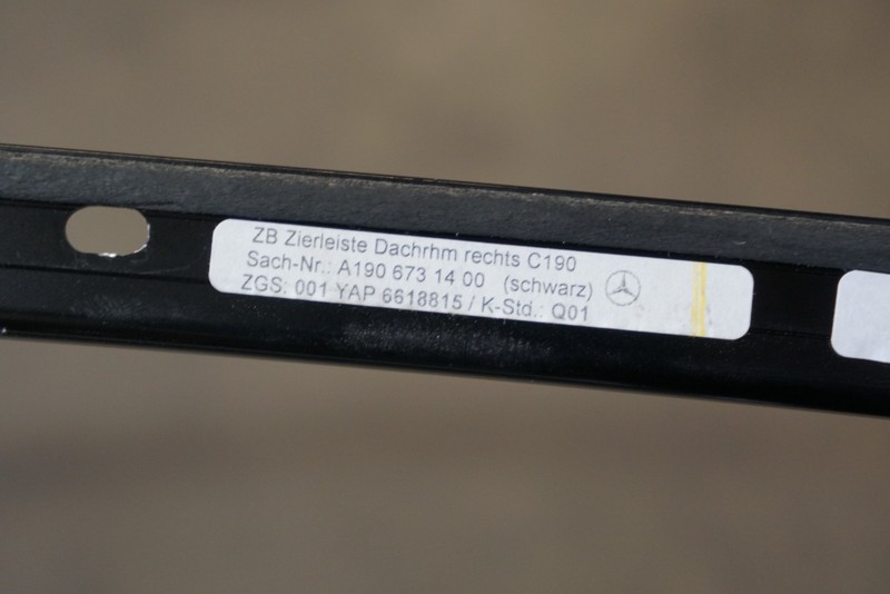 2016 - 2018 MERCEDES BENZ AMG GT C190 RIGHT RH OUTER ROOF TRIM MOLDING OEM gallery