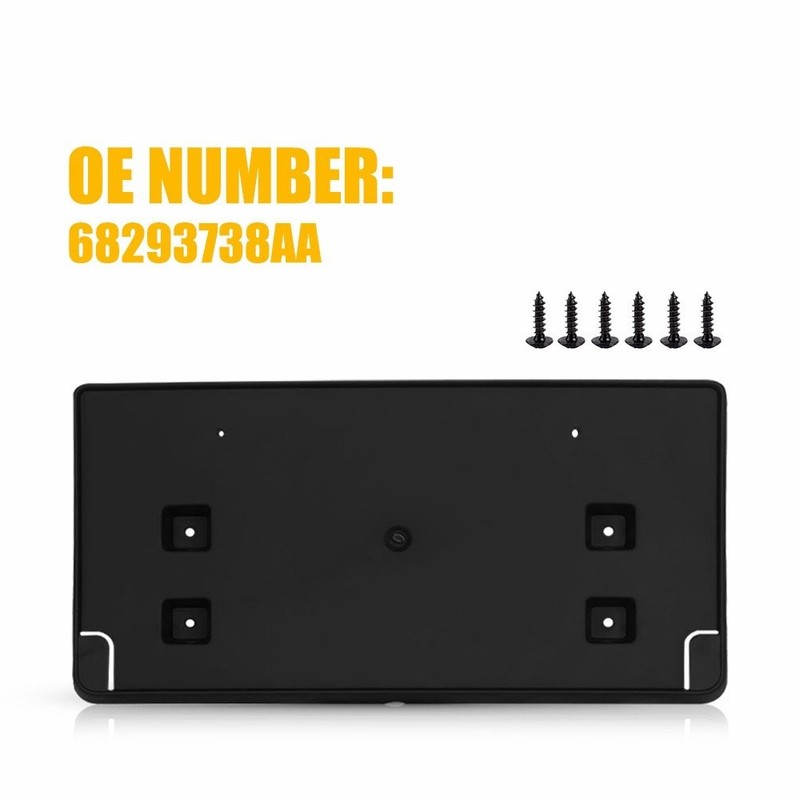 Front Bumper License Plate Bracket for Jeep Gladiator 2020-2023/Wrangler 2018-23