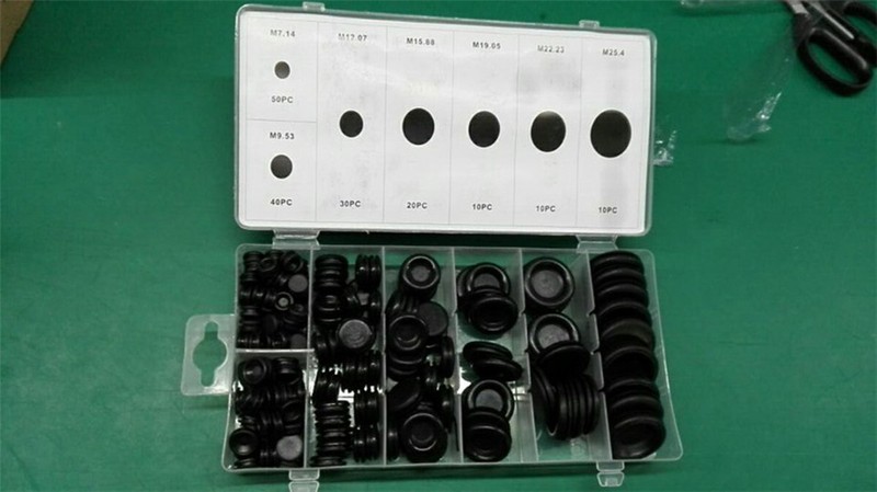 170Pcs Grommet Firewall Hole Plug Set Electrical Wire Gasket Car Kit Rubber gallery