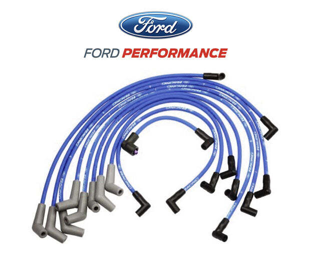 5.0L 5.8L Mustang Ford Racing 9MM Engine Spark Plug Ignition Wire Sets – Blue