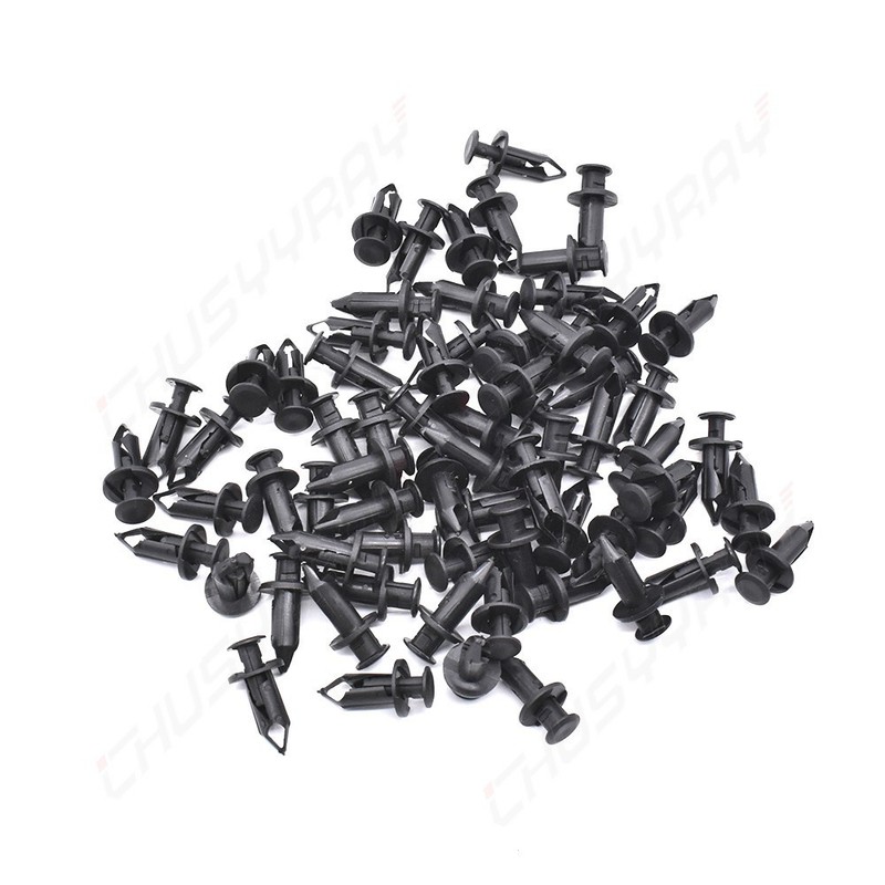 100pcs Bumper Clips 8mm Plastic Rivet Fastener Mud Flaps Fender Push for NISSAN gallery