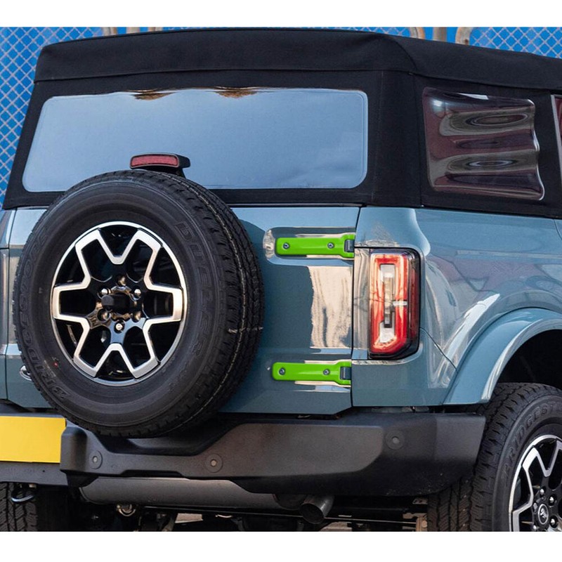 2x Rear Door Tailgate Spare Tire Hinge Exterior Trim For Ford Bronco 2021+ Green gallery