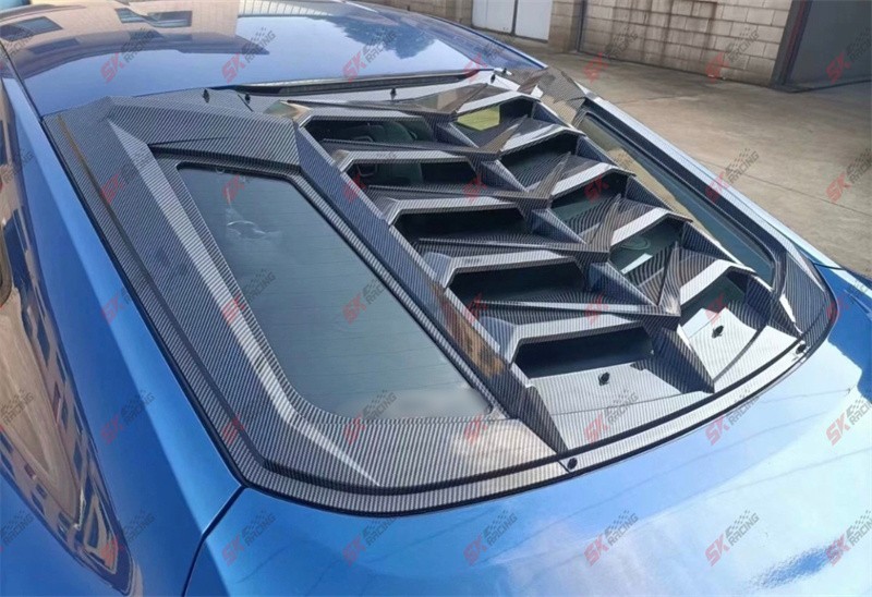 Glossy/Matte Black Rear Window Louver Cover Trim Fits Ford Mustang Coupe 2015-23 gallery