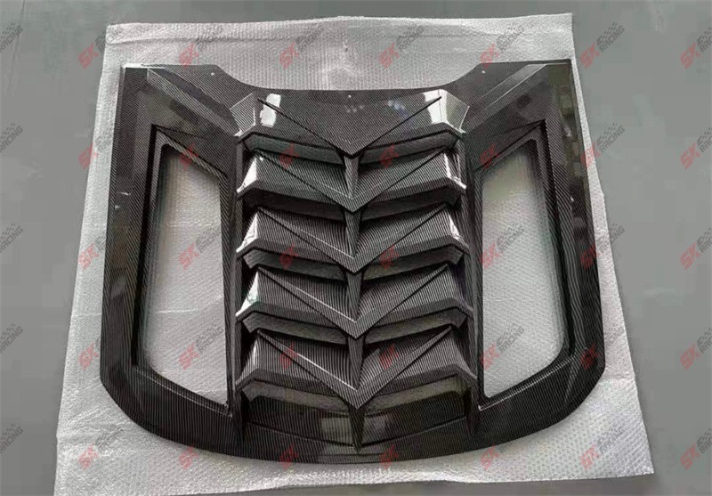 Glossy/Matte Black Rear Window Louver Cover Trim Fits Ford Mustang Coupe 2015-23 gallery
