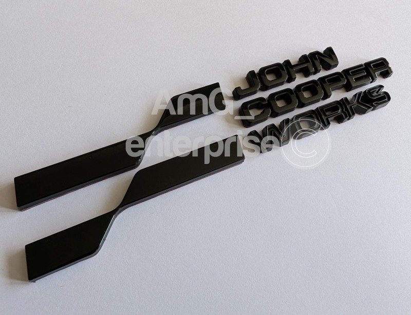 2024 Allover Gloss Black Rear 3D Tailgate Badge for Mini Cooper Hatch Works JCW