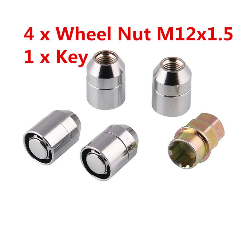 Car Anti Theft Security Locking Wheel Nut M12x1.5 Alloy Steel With Key Accessory gallery