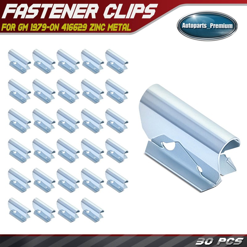 30x Metal Zinc Upholstery Retainer Clips Fasteners for GM 1979-on 416629 Durable
