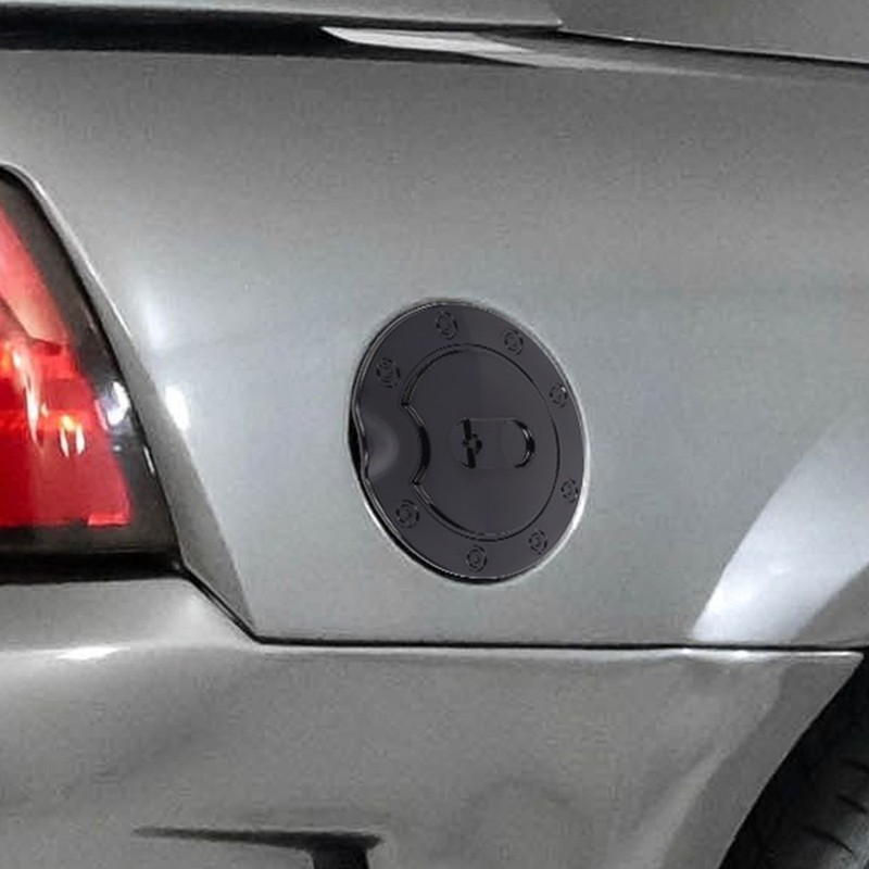 Black Fuel Gas Tank Oil Cap Door Cover For Ford Mustang 1998 1999 00 01 02 03 04 gallery