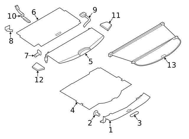 Genuine Nissan Lift-Gate Trim Scuff Plate 84992-4CE0A gallery