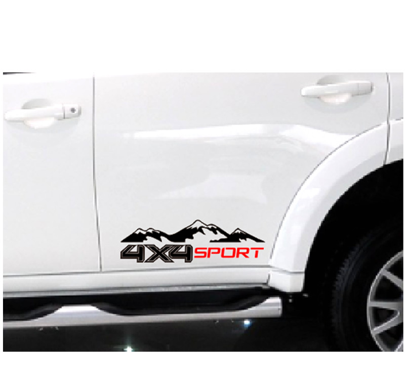 Black Pickup Car Sticker 4X4 OFF ROAD Mountain Vinyl Decal Side Door Sport gallery