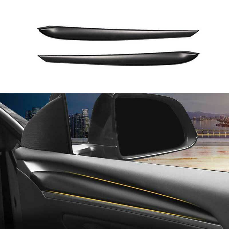 Fit For Tesla Model 3 Y 20-2021 Matte Black ABS Inner Door Panel Cover Trim 2PCS