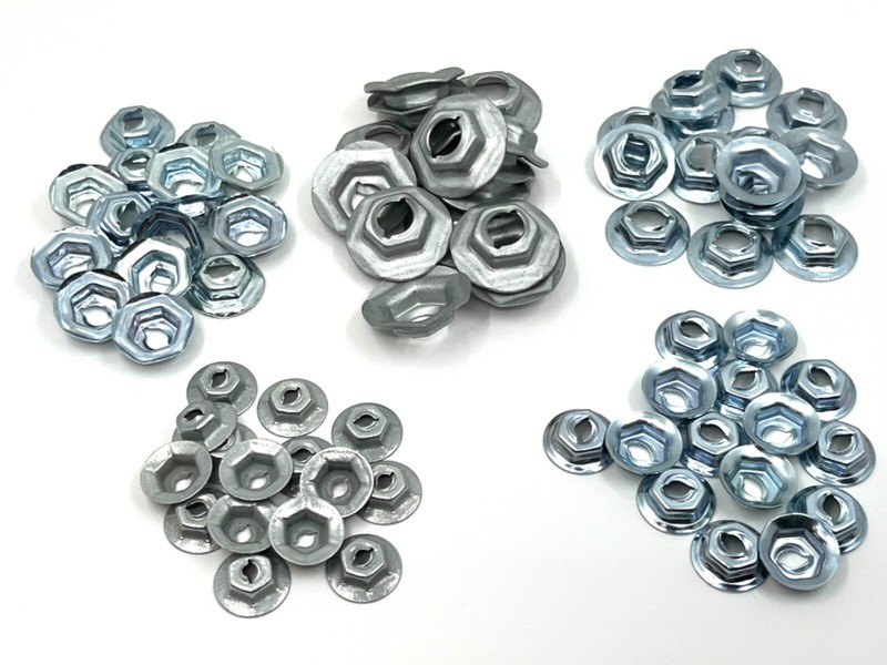 75pcs 1/8 5/32 3/16 1/4 5/16 emblem script name plate thread cutting nuts d