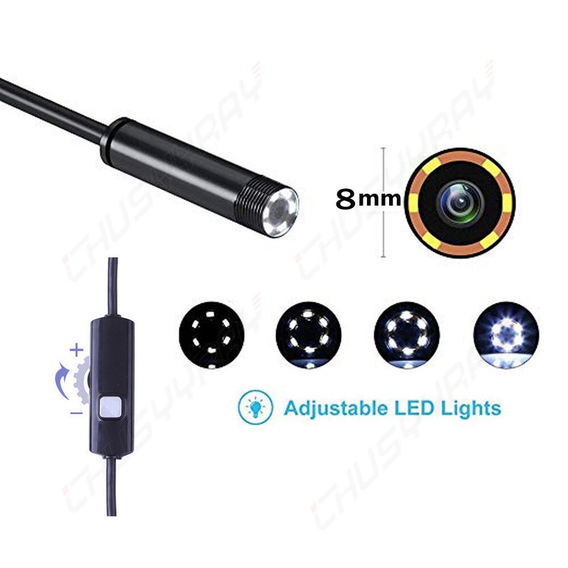 Endoscope 7MM 5M HD USB Android PC 2in1 Car Inspection Camera Scope Waterproof gallery
