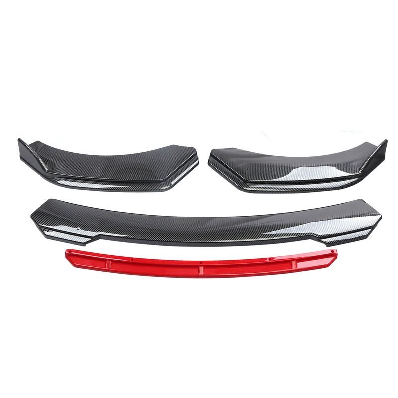 Front Bumper Spoiler Splitter for Toyota Yaris SE Car Carbon&Red Style gallery