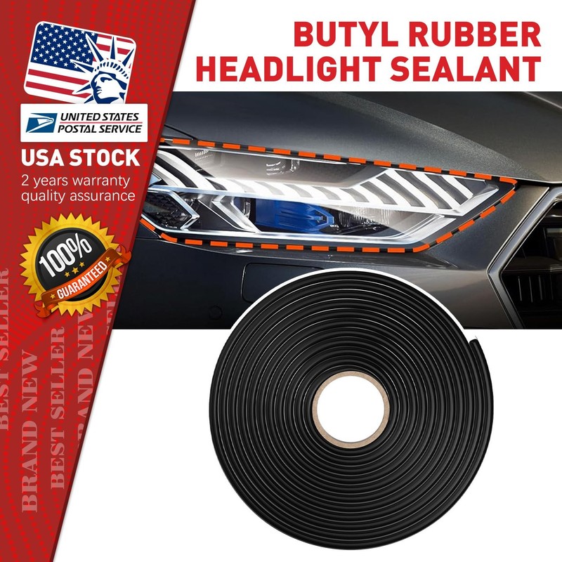 1 Roll Premium Car Black Butyl Rubber Glue Sealant Tape Soundproof Weatherstrip