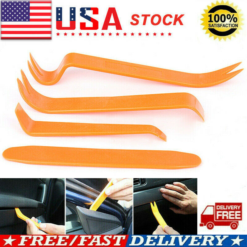 4×Car Trim Removal Tool Kit Set Door Panel Fastener Auto Dashboard Plastic Tools