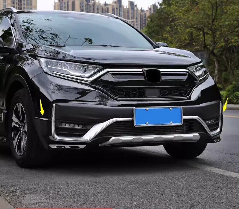 For Honda CRV CR-V 2020-2022 Glossy Black Front Bumper Side Spoiler Apron Guard gallery