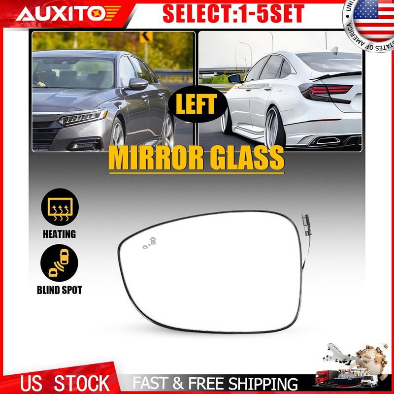 Driver Left Side Heated Blind Spot Mirror Glass Left For Honda Accord 18-22 1-5X
