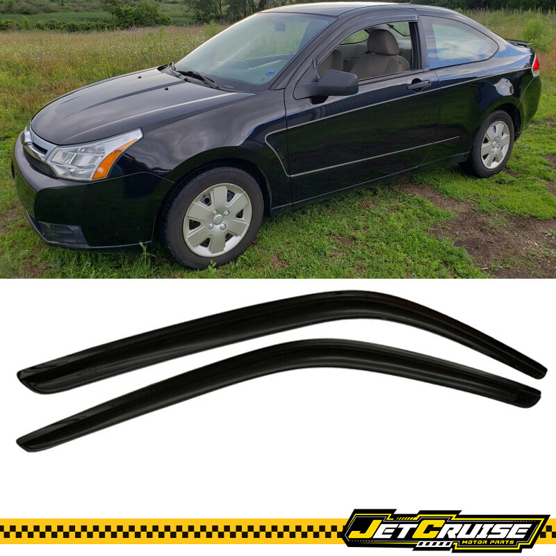 Fits 08-11 Ford Focus Coupe 2Door Acrylic Window Visors Rain Sun Guard 2Pcs Set