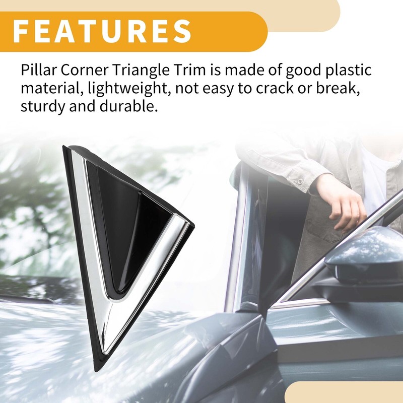Front Left Side Pillar Corner Triangle Trim for Hyundai Santa Fe 2013-2016 gallery