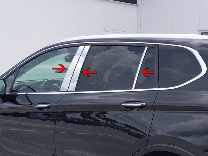 For 2016-2020 Buick Envision Stainless Steel 6PC Chrome Pillar Post Window Trim