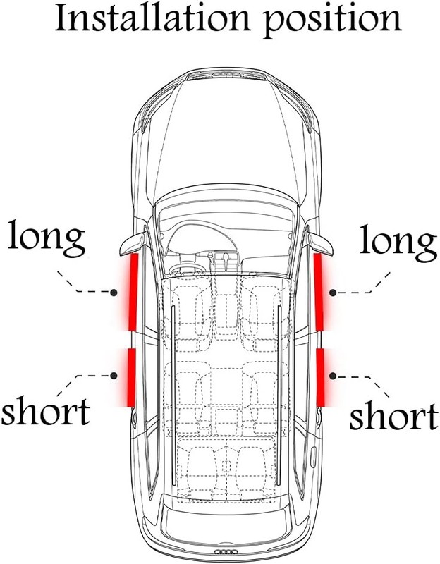 4pcs PVC Soft Rubber For BMW Car SUV Door Scuff Sill Cover Panel Protectors gallery