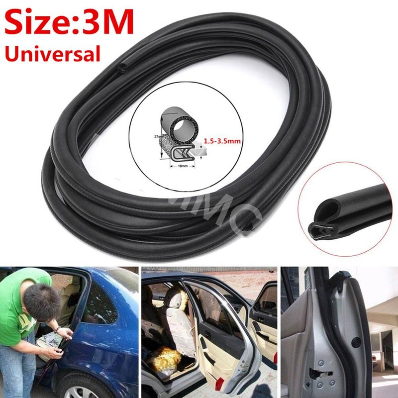 Car Door Edge Molding Trim Rubber Strip Seal Protector Anti-Scratch Noise Reduce gallery