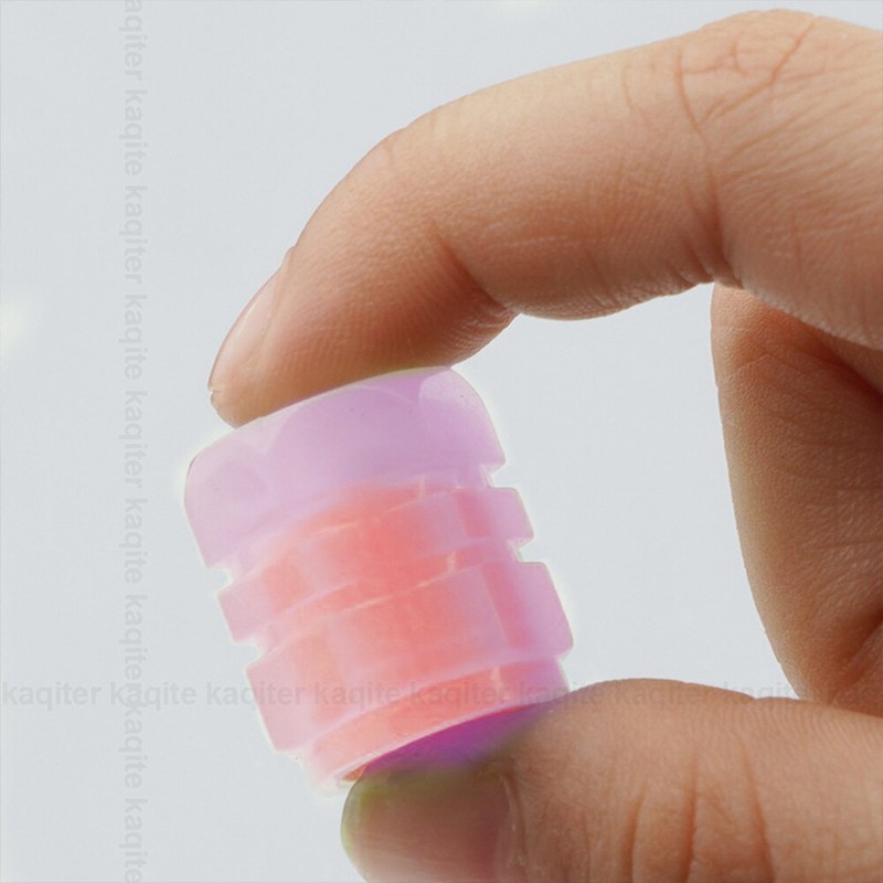 4Pcs Glowing in Dark Fluorescent Car Tire Valve Caps Rim Stem Cover Accessories gallery